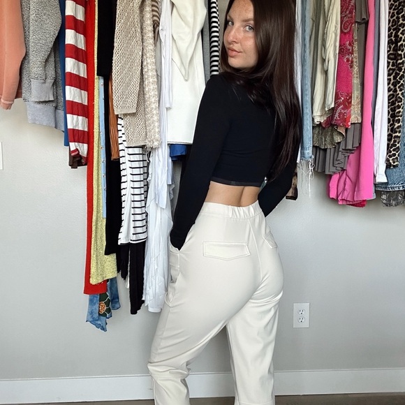 Zara Cream Jogger Pants - Picture 4 of 5
